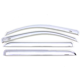 AVS Ventvisor Outside Mount Window Deflectors (F&R): Jeep Grand Cherokee 2011-2021 3.6L/5.7L - Chrome