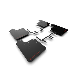 Rally Armor Black UR Mud Flap: Jeep Wrangler 2019-2024 w/ Red Logo