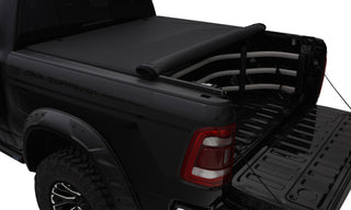 LUND Genesis Elite Roll Up Tonneau Cover Black: Fits Ram 1500 2009-2022 3.6L/5.7L Hemi