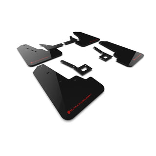 Rally Armor Black UR Mud Flap: Ram 1500 2019-2024 w/ Red Logo