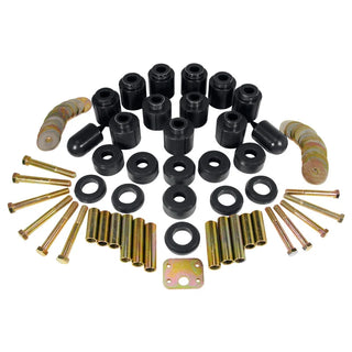 Prothane Black 1in Lift Body Mount Kit: Jeep Wrangler 1997-2006