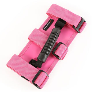 Rugged Ridge Ultimate Grab Handles Pink: Fits Jeep Wrangler/Gladiator 1991-2023