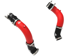 aFe BladeRunner AL Hot & Cold Charge Pipe Kit 3in & 3.5in Red: Ram 2500/3500 2025-2026 6.7L Diesel