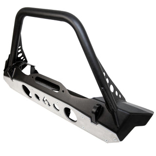 Artec Industries Jeep JK Pwdr Coat Nighthawk MidTube Stinger Front Bumper w/Skid Black Pwdr Coat