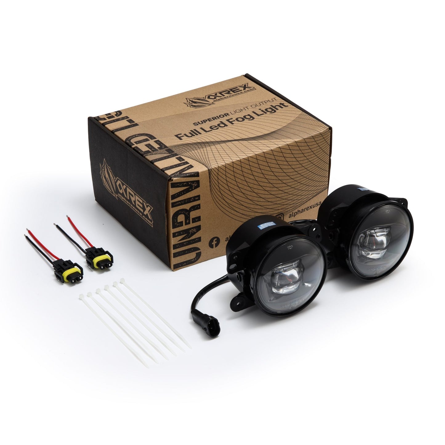 AlphaRex LED Projector Fog Lights (Dual Color): Jeep Wrangler (18-25) / Gladiator (20-25)