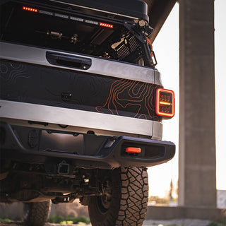 AlphaRex NOVA Prismatic LED Tail Lights (Alpha-Black): Jeep Gladiator 2020 - 2025