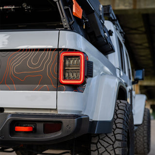 AlphaRex NOVA Prismatic LED Tail Lights (Alpha-Black): Jeep Gladiator 2020 - 2025