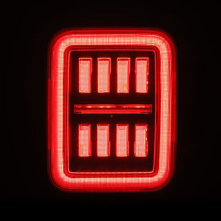 AlphaRex NOVA Prismatic LED Tail Lights (Alpha-Black): Jeep Gladiator 2020 - 2025