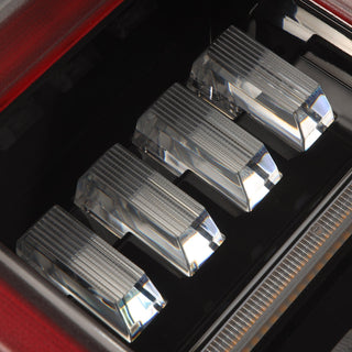 AlphaRex NOVA Prismatic LED Tail Lights (Black / Red): Jeep Gladiator 2020 - 2025