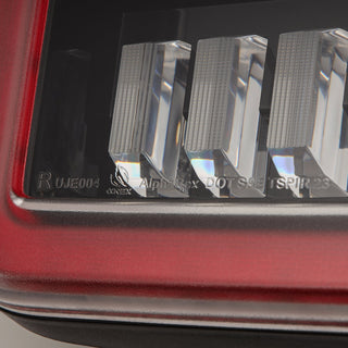 AlphaRex NOVA Prismatic LED Tail Lights (Black / Red): Jeep Gladiator 2020 - 2025