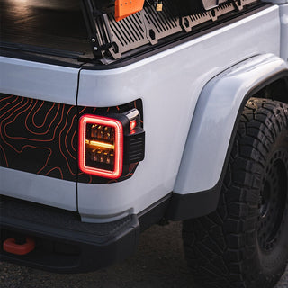 AlphaRex NOVA Prismatic LED Tail Lights (Chrome): Jeep Gladiator 2020 - 2025