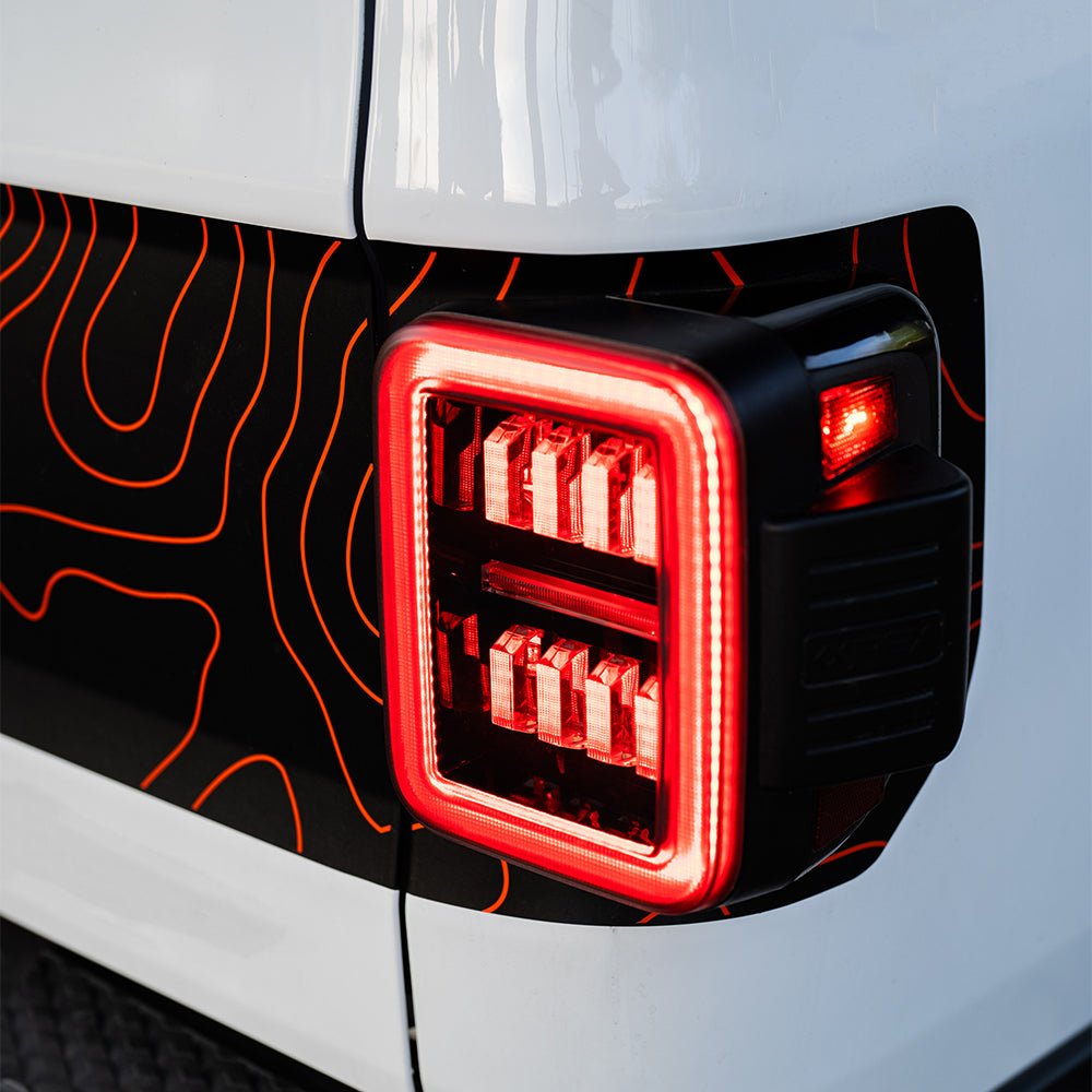 AlphaRex NOVA Prismatic LED Tail Lights (Chrome): Jeep Gladiator 2020 - 2025