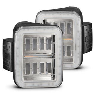 AlphaRex NOVA Prismatic LED Tail Lights (Chrome): Jeep Gladiator 2020 - 2025