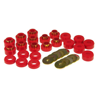 Prothane Body Mount Kit: Jeep Wrangler 1997-2006 w/ Red