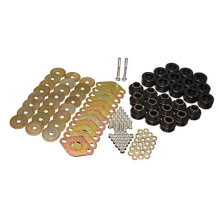 Energy Suspension Black Body Mount Set: Jeep Wrangler (2007-2018) / Wrangler JK (2018) w/ Hardware