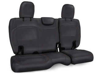 PRP 2018+ Jeep Wrangler JL/2 Door Rear Bench Cover - Black with Red Stitching