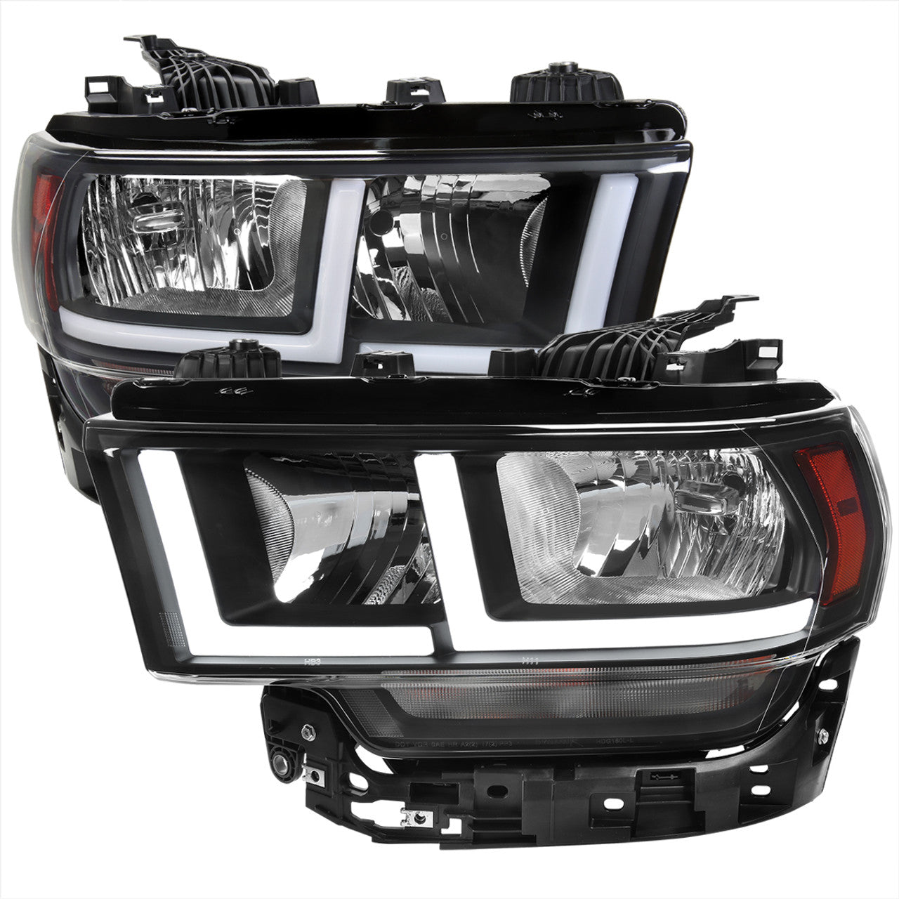 Spec D DRL LED Headlights (Black): Ram 2500 & 3500 2019 - 2024