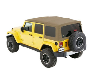 Bestop 4-Door Window Set Pebble Beige Twill (F&R): Jeep Wrangler JK 2007-2018 3.6L/3.8L V6