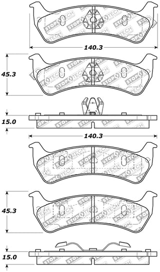 StopTech Street Select Brake Pads - Front