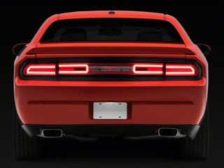 Raxiom LED Tail Lights Chrome Housing Red/Clear Lens: Dodge Challenger 2008-2014