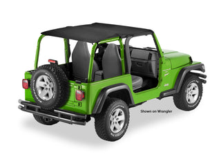Bestop Safari Bikini Header Top Black Diamond (F&R): Jeep Wrangler TJ 2004-2006 4.0L I6
