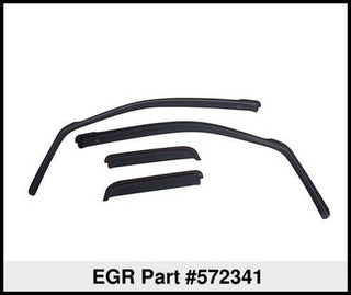 EGR Dark Smoke In-Channel Window Visors Front and Rear Set: Dodge Durango 2011-2024