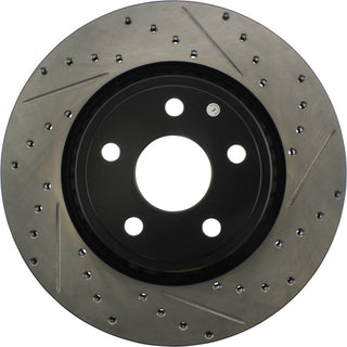 StopTech Brake Rotor (FRONT DRIVER-SIDE): Dodge Durango (11-23) / Jeep Grand Cherokee (11-23) / Grand Cherokee L (22-23) / Grand Cherokee WK (22) Drilled & Slotted