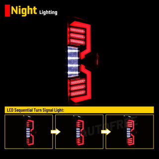 Winjet LED Sequential Taillights: Fits Dodge Ram 2006-2009