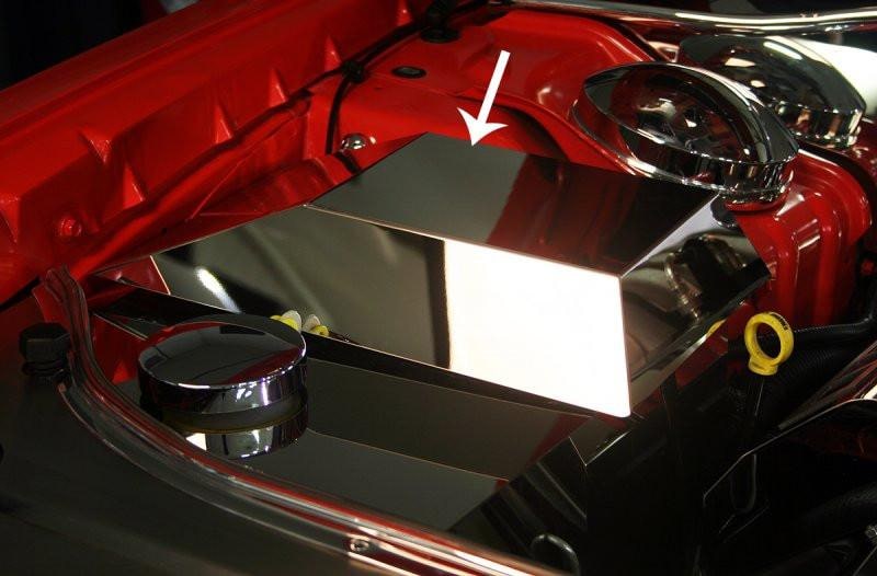 American Car Craft Polished Fuse Box Cover: Dodge Challenger R/T SRT8 2008 - 2014