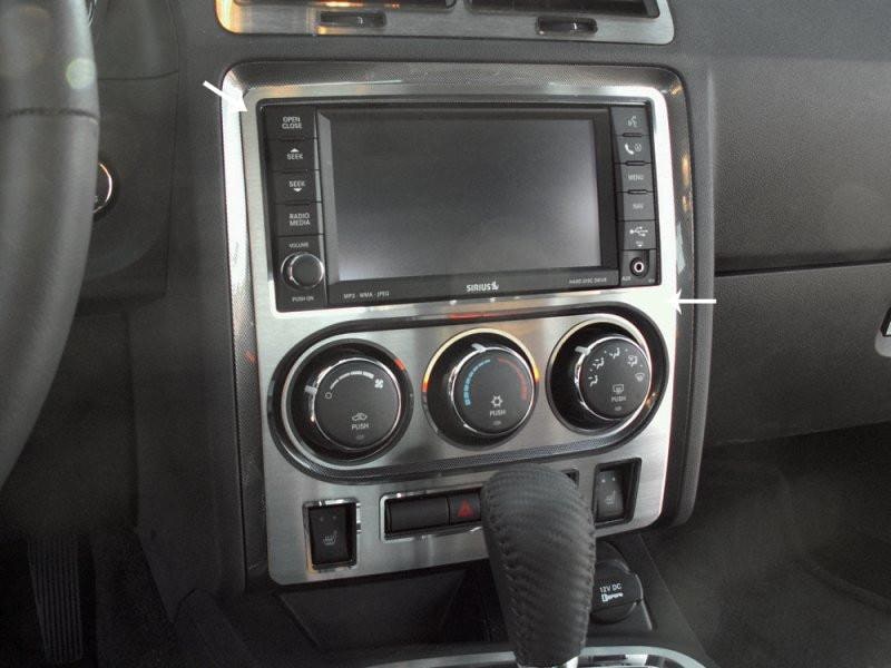 American Car Craft Brushed Center Dash Trim Plate: Dodge Challenger R/T SRT8 2008 - 2014