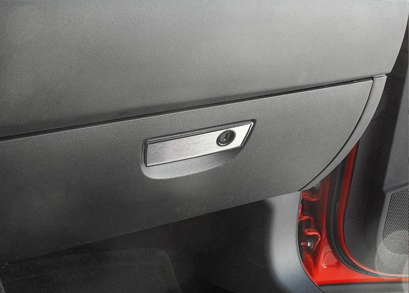American Car Craft Brushed Glove Box Trim Plate: Dodge Challenger R/T SRT8 2008 - 2014