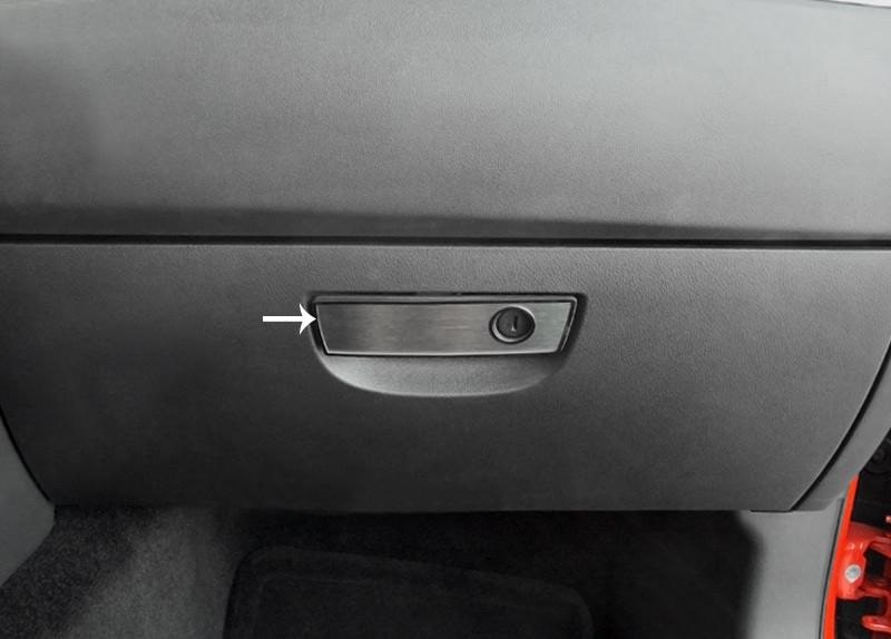 American Car Craft Brushed Glove Box Trim Plate: Dodge Challenger R/T SRT8 2008 - 2014