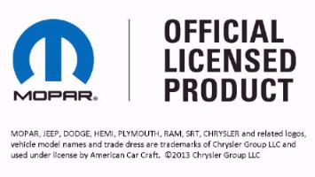 American Car Craft "SRT8" Brushed Door Badge Plate: Dodge Challenger 2008 - 2014