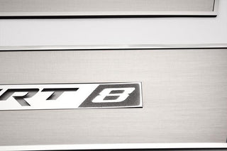American Car Craft "SRT8" Brushed Door Badge Plate: Dodge Challenger 2008 - 2014