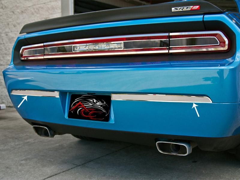 American Car Craft Brushed & Polished Bumper Insert Trim Plate: Dodge Challenger R/T SRT8 2008 - 2014