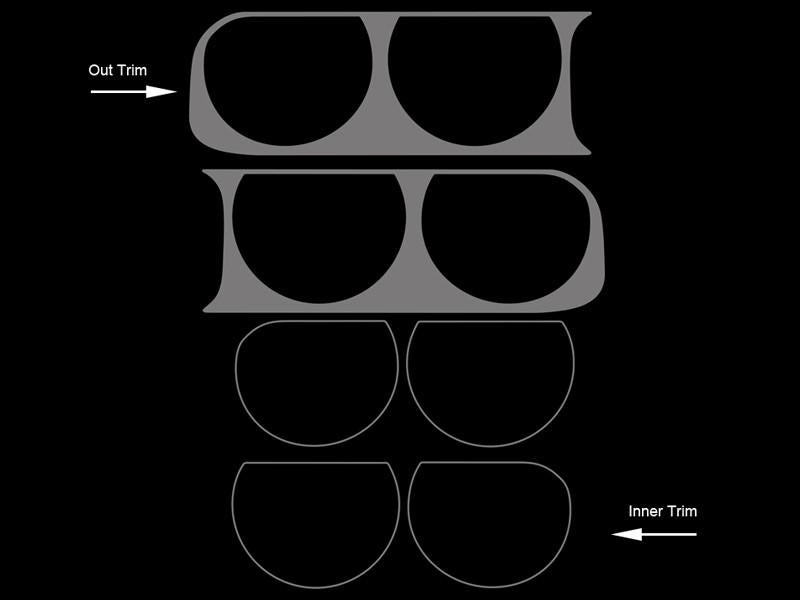 American Car Craft Brushed Headlight Surrounds: Dodge Challenger R/T SRT8 2008 - 2014