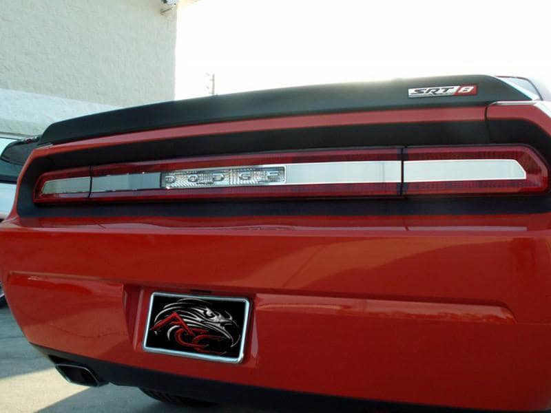 American Car Craft Brushed Tail Light Insert Trim Plate: Dodge Challenger R/T SRT8 2008 - 2014