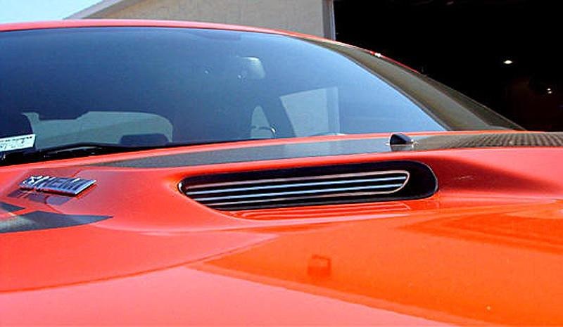 American Car Craft Polished Billet Hood Scoop Grilles: Dodge Challenger 2008 - 2014