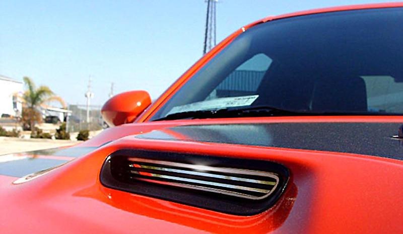 American Car Craft Polished Billet Hood Scoop Grilles: Dodge Challenger 2008 - 2014