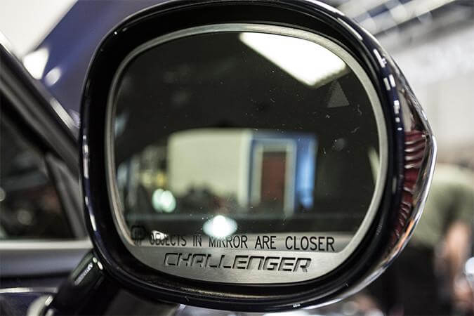 American Car Craft "Challenger" Side Mirror Trim: Dodge Challenger 2008 - 2023 (All Models)