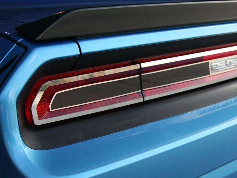 American Car Craft Tail Light Smoked Plexiglass Trim Plate: Dodge Challenger 2008 - 2014