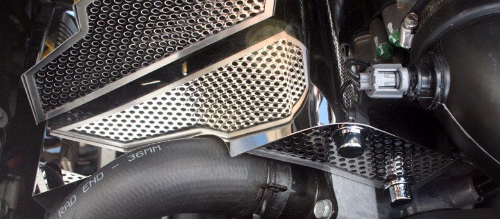 American Car Craft Polished Engine Harness Cover: Dodge Challenger 5.7L Hemi 2009 - 2023