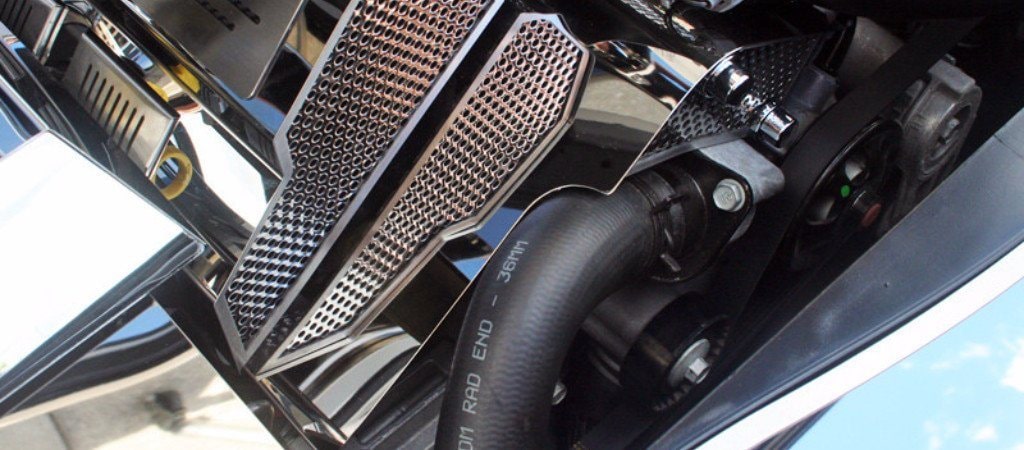 American Car Craft Polished Engine Harness Cover: Dodge Challenger 5.7L Hemi 2009 - 2023