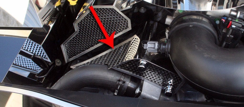 American Car Craft Polished Engine Harness Cover: Dodge Challenger 5.7L Hemi 2009 - 2023