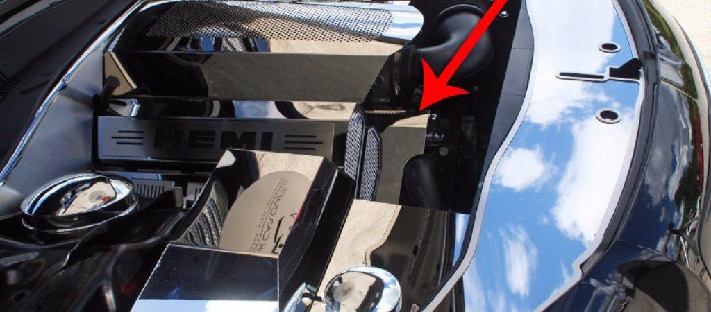 American Car Craft Polished Engine Harness Cover: Dodge Challenger 5.7L Hemi 2009 - 2023