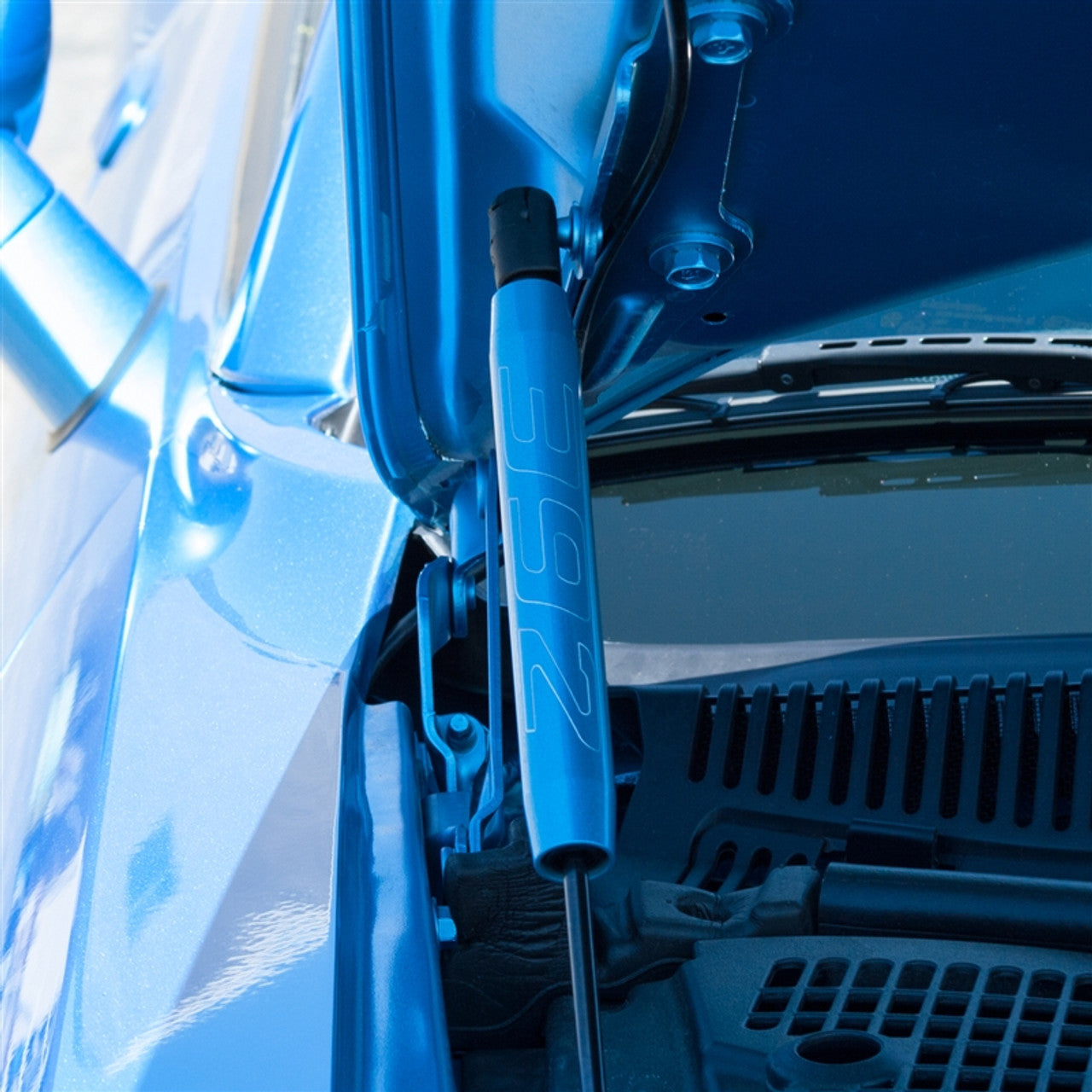 American Brother Designs Hood Shock Covers: Dodge Challenger / Magnum 2005 - 2023