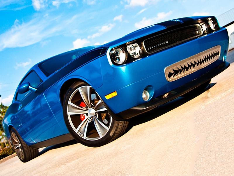 American Car Craft Polished "Shark Tooth" Lower Front Grille: Dodge Challenger R/T SRT8 2008 - 2014