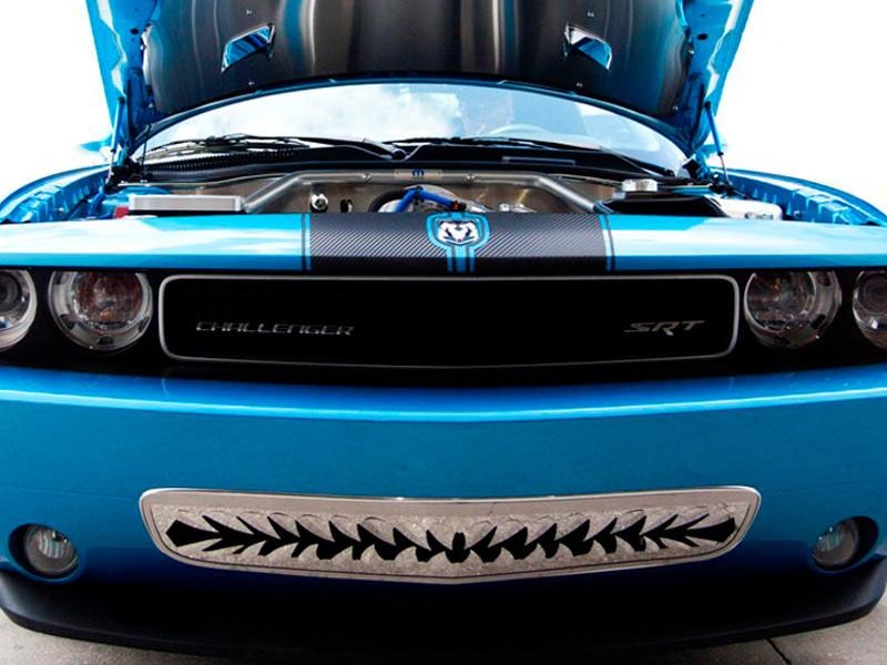 American Car Craft Polished "Shark Tooth" Lower Front Grille: Dodge Challenger R/T SRT8 2008 - 2014