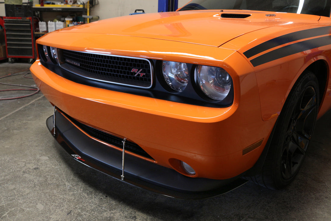 APR Carbon Fiber Front Wind Splitter w/ Rods: Dodge Challenger R/T & SXT 2011 - 2014
