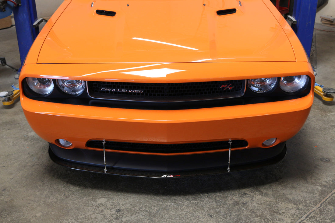 APR Carbon Fiber Front Wind Splitter w/ Rods: Dodge Challenger R/T & SXT 2011 - 2014